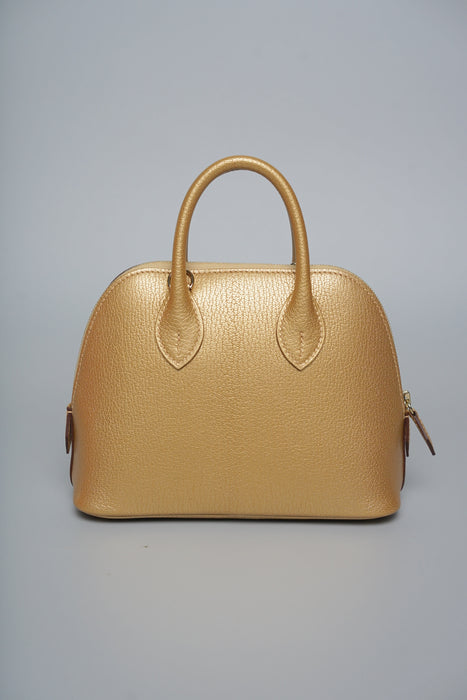 Hermes Mini Bolide in Dore Chevre Permabrass (Brand New)