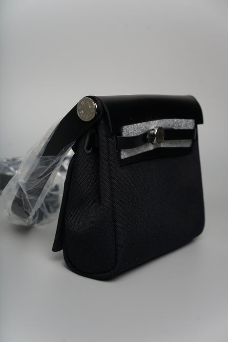 Hermes Mini Herbag in Noir Phw (Brand New)