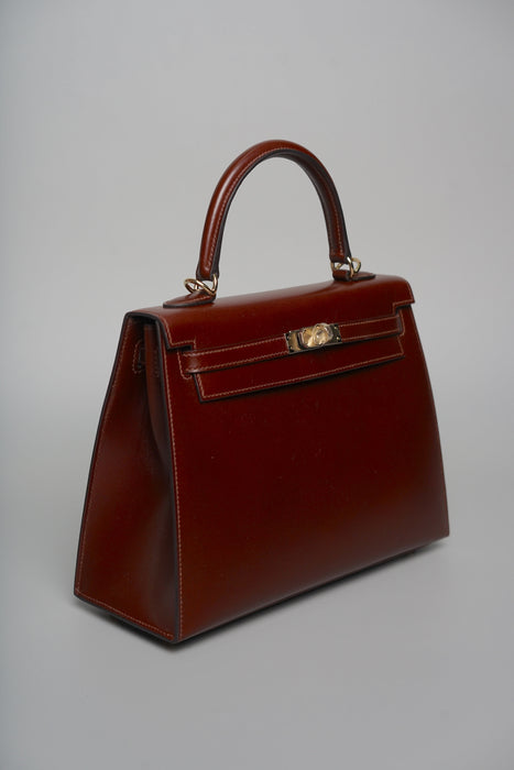 Hermes Kelly 25 in Terre Box Permabrass (Brand New)