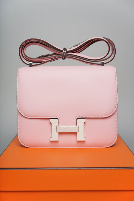 Hermes Constance 18 in Rose Sakura Brushed Phw (Brand New)