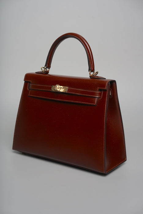 Hermes Kelly 25 in Terre Box Permabrass (Brand New)