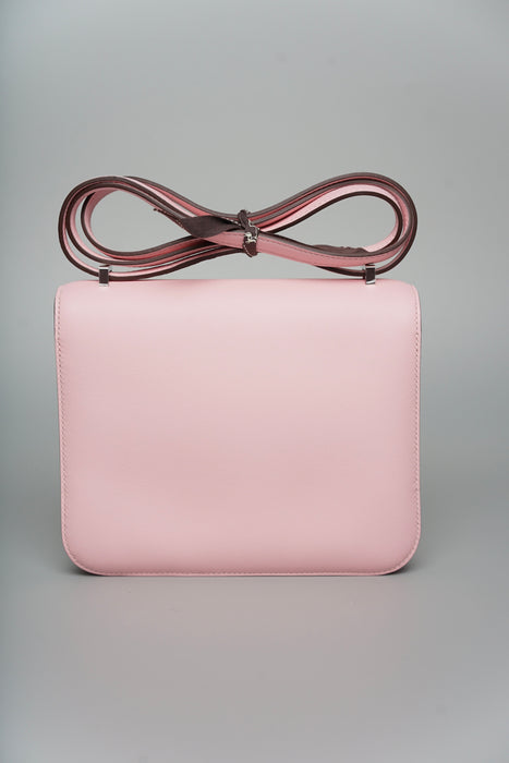 Hermes Constance 18 in Rose Sakura Brushed Phw (Brand New)