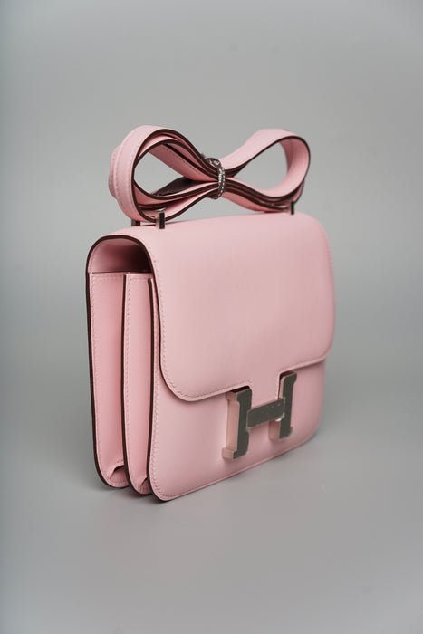 Hermes Constance 18 in Rose Sakura Brushed Phw (Brand New)
