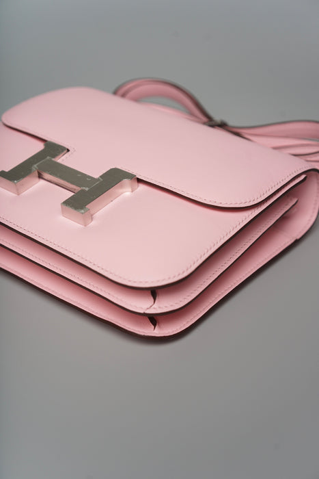 Hermes Constance 18 in Rose Sakura Brushed Phw (Brand New)
