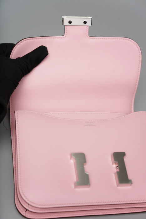 Hermes Constance 18 in Rose Sakura Brushed Phw (Brand New)