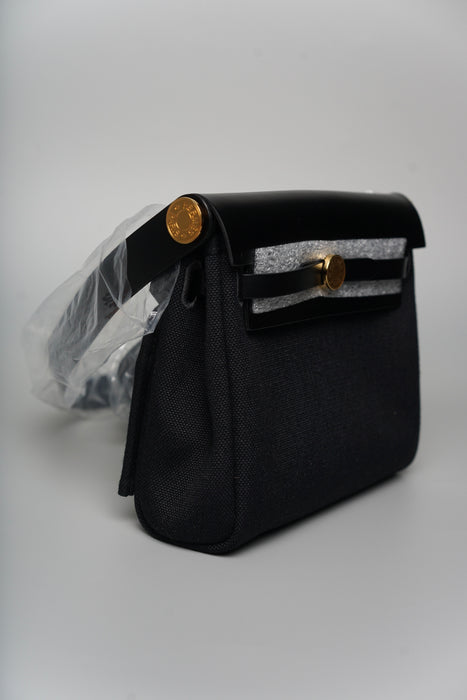 Hermes Mini Herbag in Noir Ghw (Brand New)