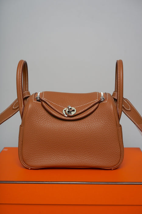 Hermes Mini Lindy II in Gold Phw (Brand New)