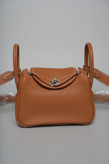 Hermes Mini Lindy II in Gold Phw (Brand New)