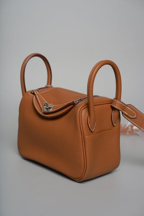 Hermes Mini Lindy II in Gold Phw (Brand New)