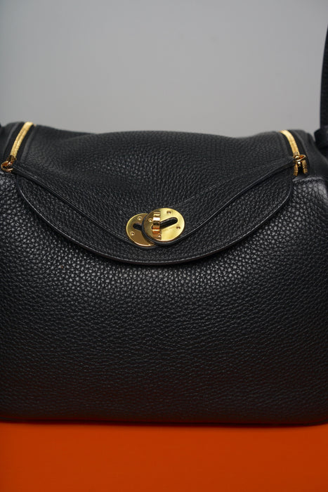 Hermes Lindy 26 in Noir Ghw