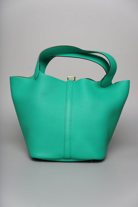 Hermes Picotin 22 in Menthe Ghw