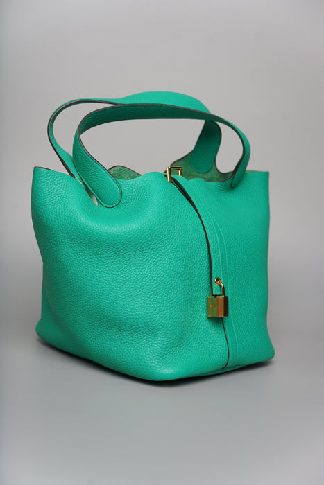 Hermes Picotin 22 in Menthe Ghw