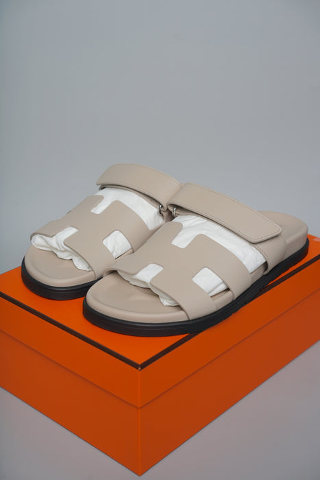 Hermes Chypre Sandals in Beige Size 39 (Brand New)