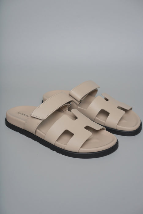 Hermes Chypre Sandals in Beige Size 39 (Brand New)