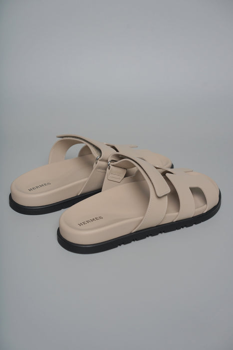 Hermes Chypre Sandals in Beige Size 39 (Brand New)