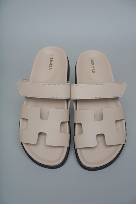 Hermes Chypre Sandals in Beige Size 39 (Brand New)