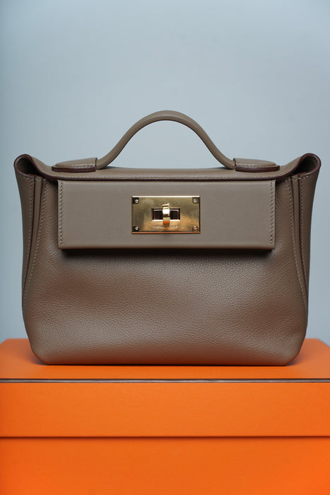 Hermes 2424-21 in Etoupe Ghw (Brand New)