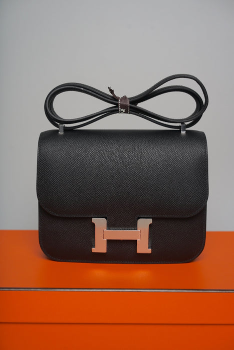 Hermes Constance 18 in Noir Epsom Phw (Brand New)