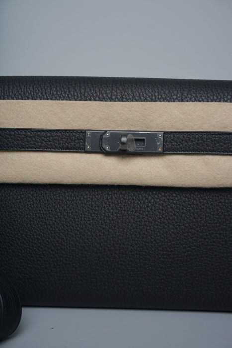 Hermes Kelly Depeches in Noir Monochrome (Brand New)
