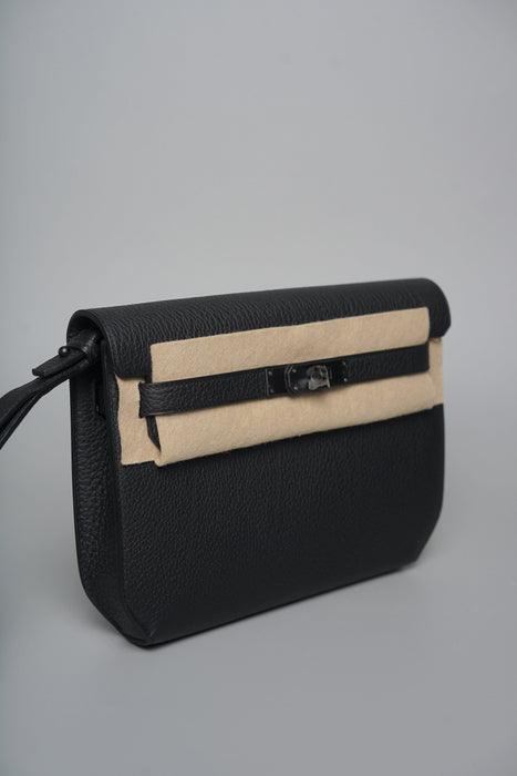 Hermes Kelly Depeches in Noir Monochrome (Brand New)