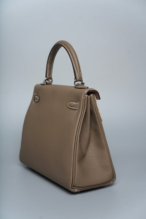 Hermes Retourne Kelly 25 in Etoupe Togo Phw (Brand New)