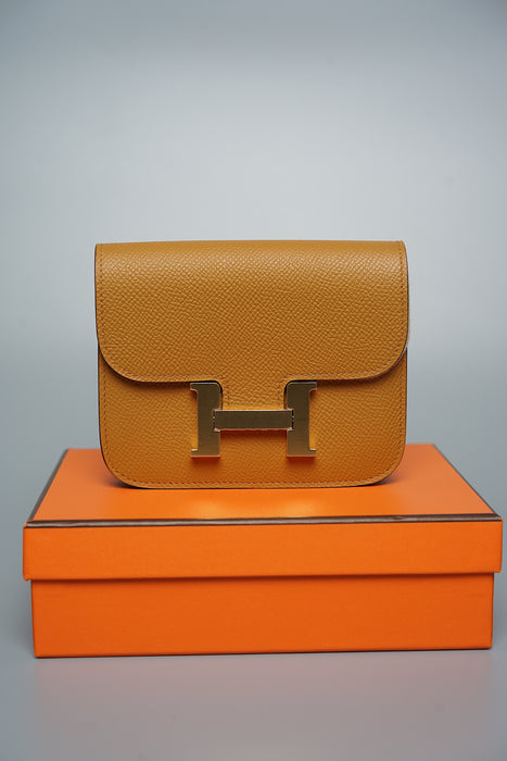 Hermes Constance Slim in Toffee Ghw (Brand New)