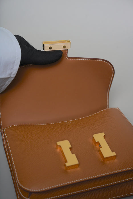 Hermes Constance 18 in Gold Epsom Ghw (Brand New)