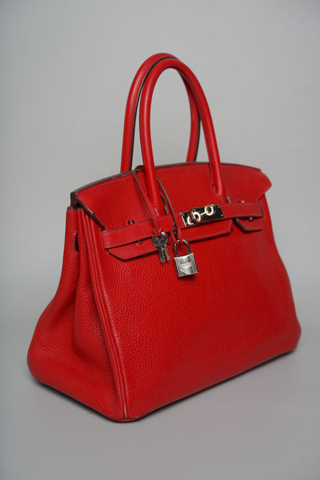 Hermes Birkin 30 in Rouge Casaque Clemence Phw