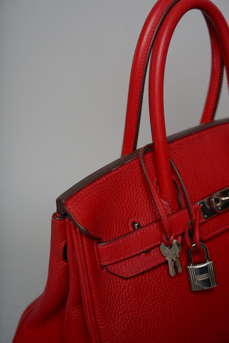 Hermes Birkin 30 in Rouge Casaque Clemence Phw