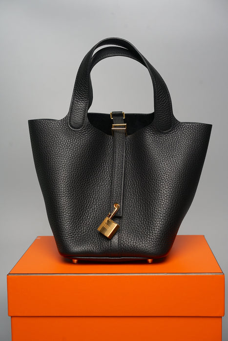 Hermes Picotin 18 in Black Ghw (Brand New)