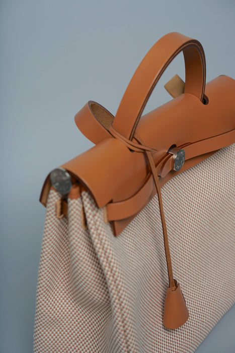 Hermes Herbag 31 in Ecru / Beige Phw