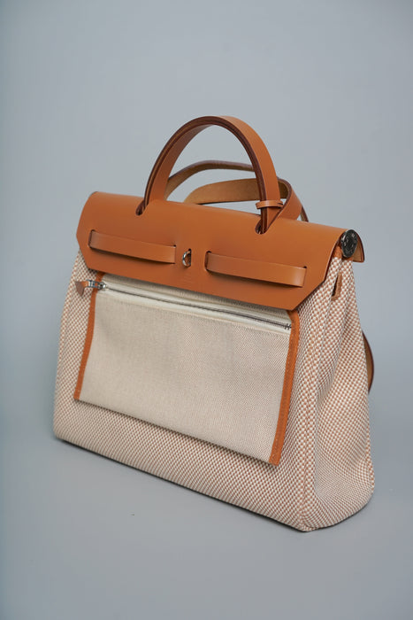 Hermes Herbag 31 in Ecru / Beige Phw