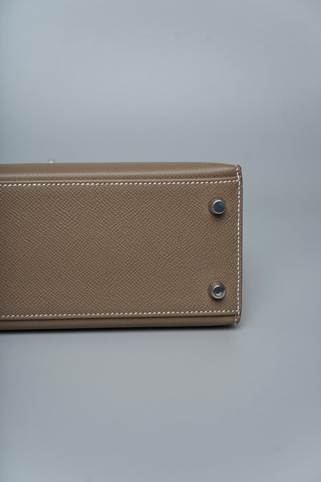 Hermes Kelly Sellier 25 in Etoupe Phw (Brand New)