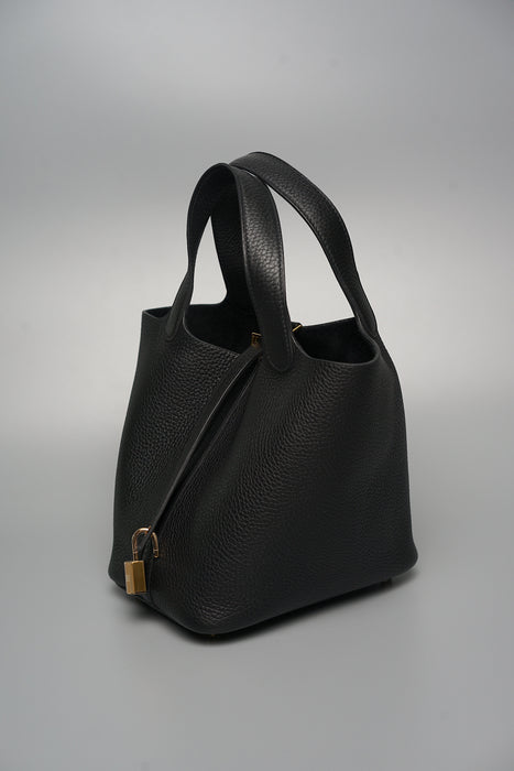 Hermes Picotin 18 in Black Ghw (Brand New)