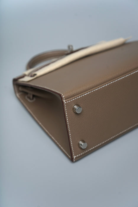 Hermes Kelly Sellier 25 in Etoupe Phw (Brand New)