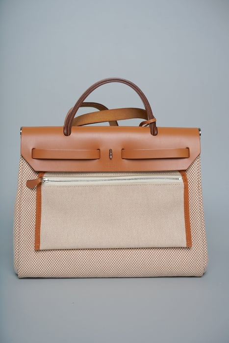Hermes Herbag 31 in Ecru / Beige Phw