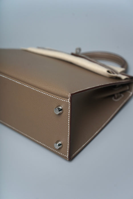 Hermes Kelly Sellier 25 in Etoupe Phw (Brand New)