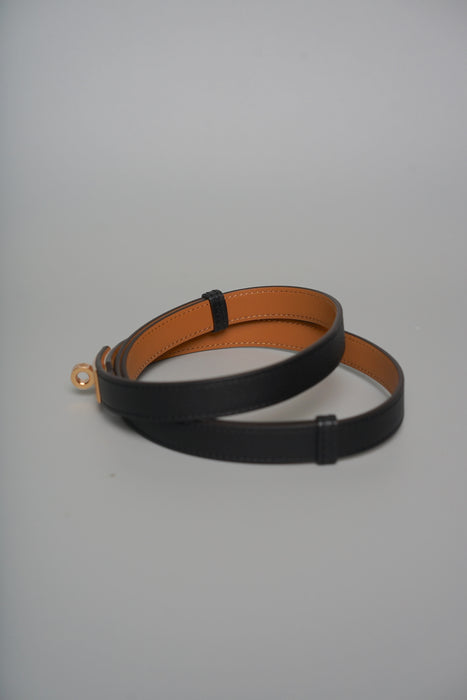 Hermes Kelly 18 Belt in Noir Rghw (Brand New)