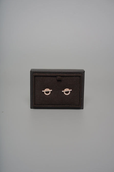Hermes Finesse Earrings in Rose Gold with Diamond