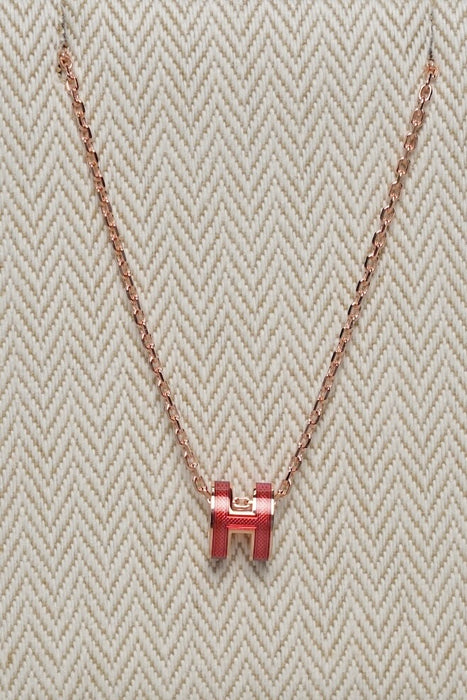 Hermes Mini Pop H Splas'H Pendant in Rose Azalée Transparent Rghw (Brand New)