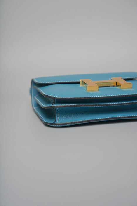 Hermes Constance 18 in Blue Jeans Epsom Ghw (Brand New)