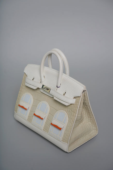 Hermes Birkin 20 in Faubourg White Snow Phw (Brand New)