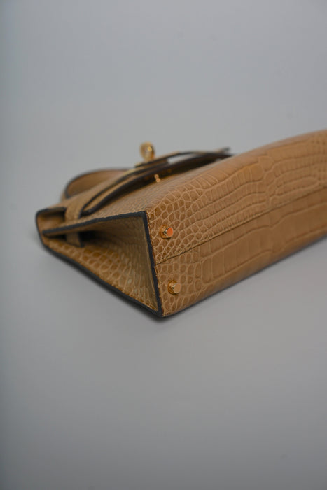 Hermes Kelly 20 in Kraft Matte Alligator Ghw (Brand New)