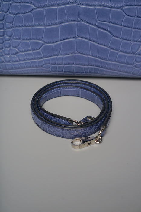 Hermes Kelly 32 in Blue Brighton Matte Alligator Phw