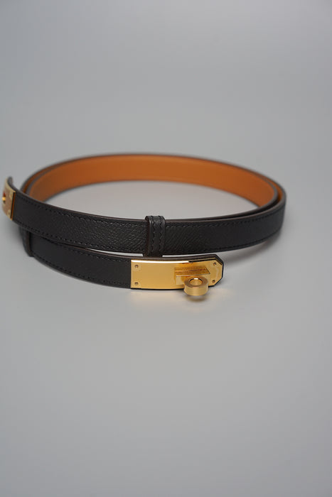 Hermes Kelly Pocket Belt in Black Ghw (Brand New)