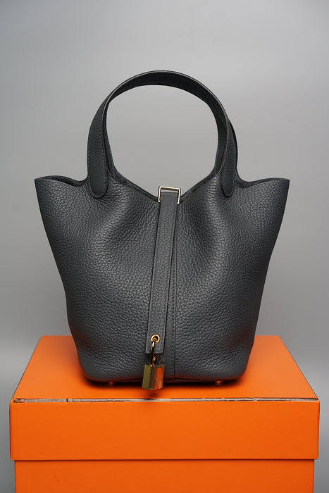 Hermes Picotin 18 in Gris Misty Pmb (Brand New)