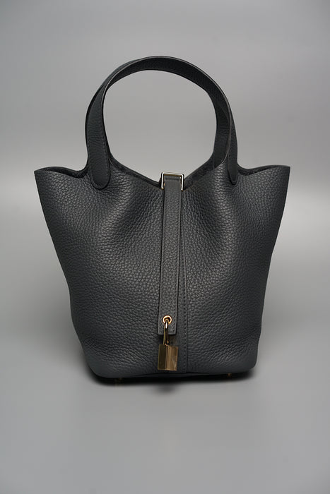 Hermes Picotin 18 in Gris Misty Pmb (Brand New)