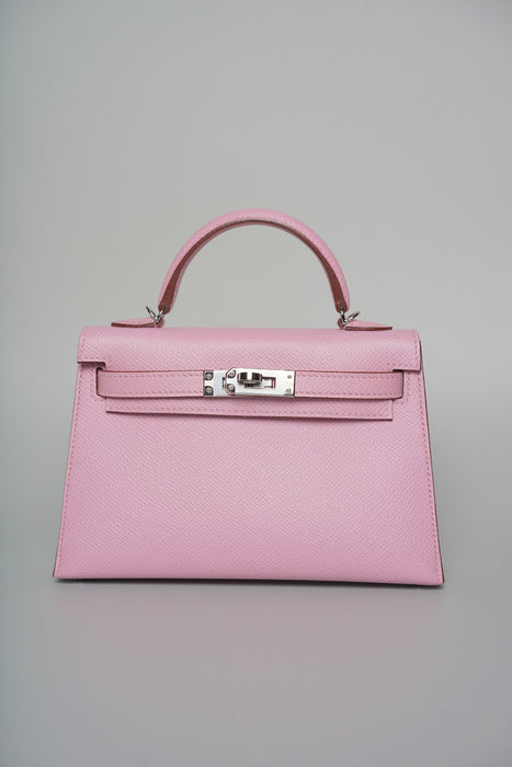 Hermes Kelly 20 in Mauve Sylvestre Epsom Phw (Brand New)