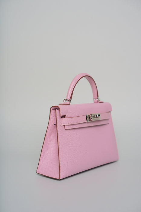 Hermes Kelly 20 in Mauve Sylvestre Epsom Phw (Brand New)