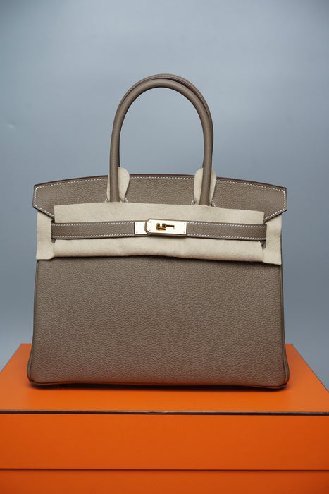 Hermes Birkin 30 in Etoupe Togo Ghw (Brand New)